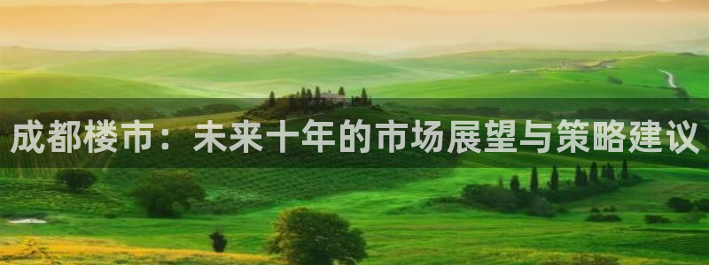 和记怡情赌博官网：成都楼市：未来十年的市场展望与策略建议