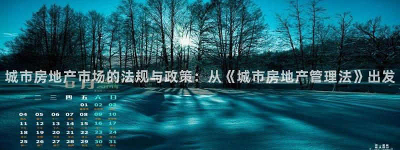 和记娱乐唯一官网：城市房地产市场的法规与政策：从《城市房地产