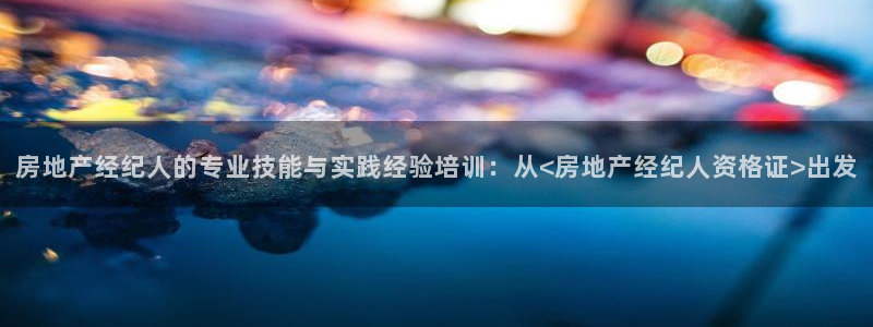 和记黄埔官网教育：房地产经纪人的专业技能与实践经验培训：从<