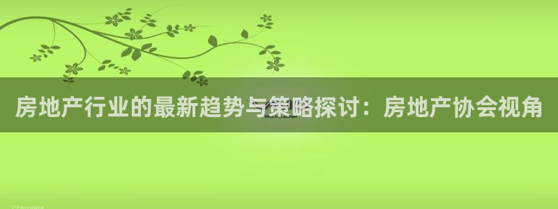 桃源记九游和官网：房地产行业的最新趋势与策略探讨：房地产协会