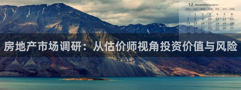 澳门和记电信官网：房地产市场调研：从估价师视角投资价值与风险