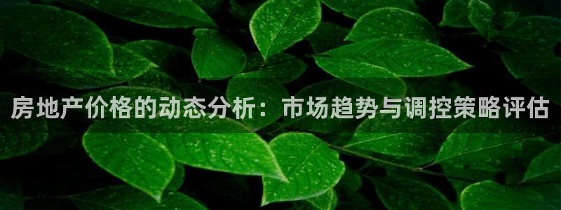 和记怡情博物官网：房地产价格的动态分析：市场趋势与调控策略评