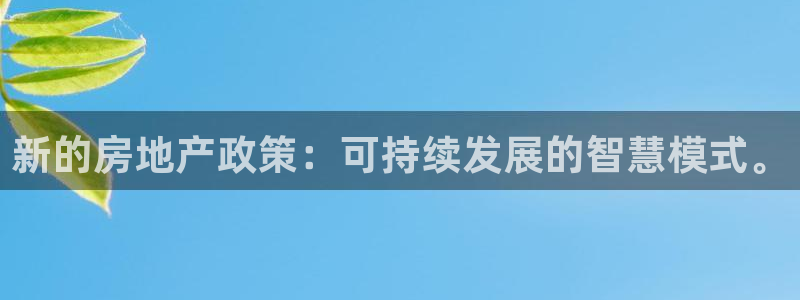 香港和记集团官网：新的房地产政策：可持续发展的智慧模式。