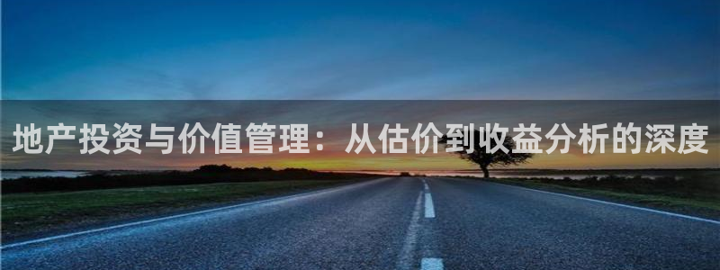 和记娱乐 怡情搏娱官网：地产投资与价值管理：从估价到收益分析