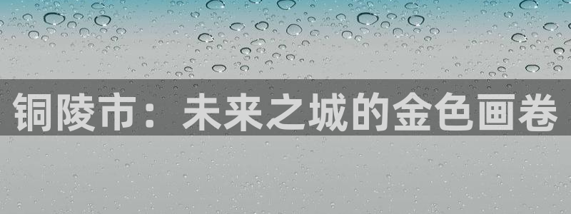 和记电讯APP官网充值：铜陵市：未来之城的金色画卷