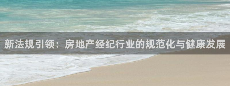 三宇和记官网：新法规引领：房地产经纪行业的规范化与健康发展
